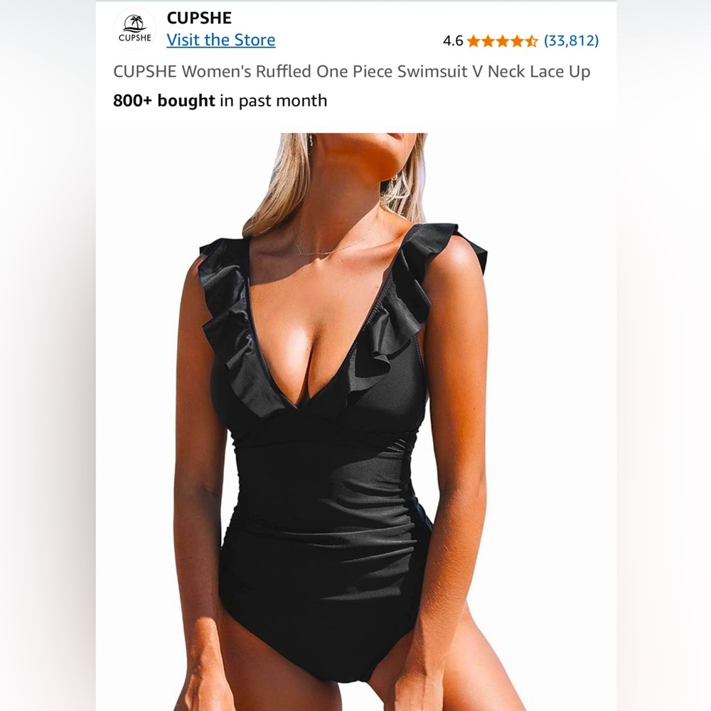 Cupshe. 🖤One piece Swimsuite 🖤Medium 🖤